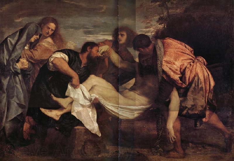 TIZIANO Vecellio La mise au tombeau Spain oil painting art